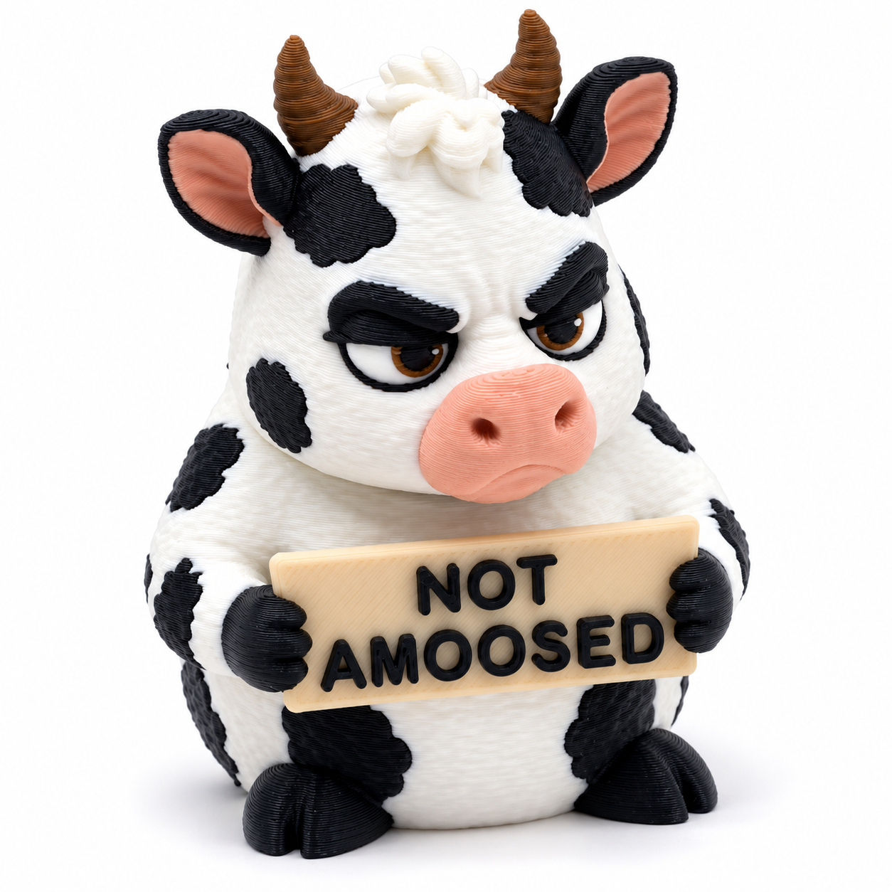 Not Amoosed – 3D Printed Cow Figurine