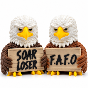 Soar Loser / F.A.F.O. – 3D Printed Eagle Figurine