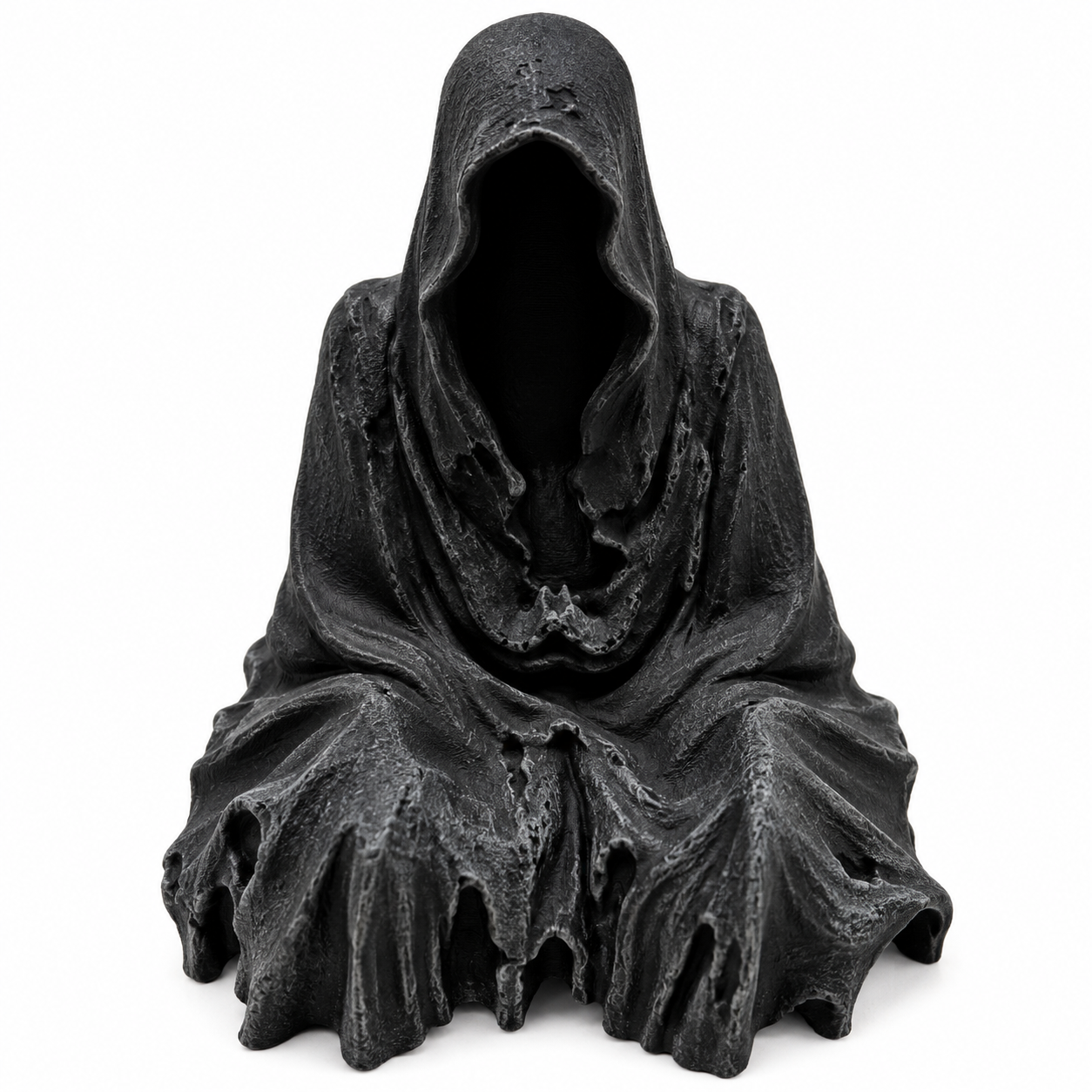 Sitting Ghost – 3D Printed Hooded Ghost Figure