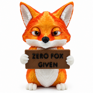 Zero Fox Given – 3D Printed Fox Figurine